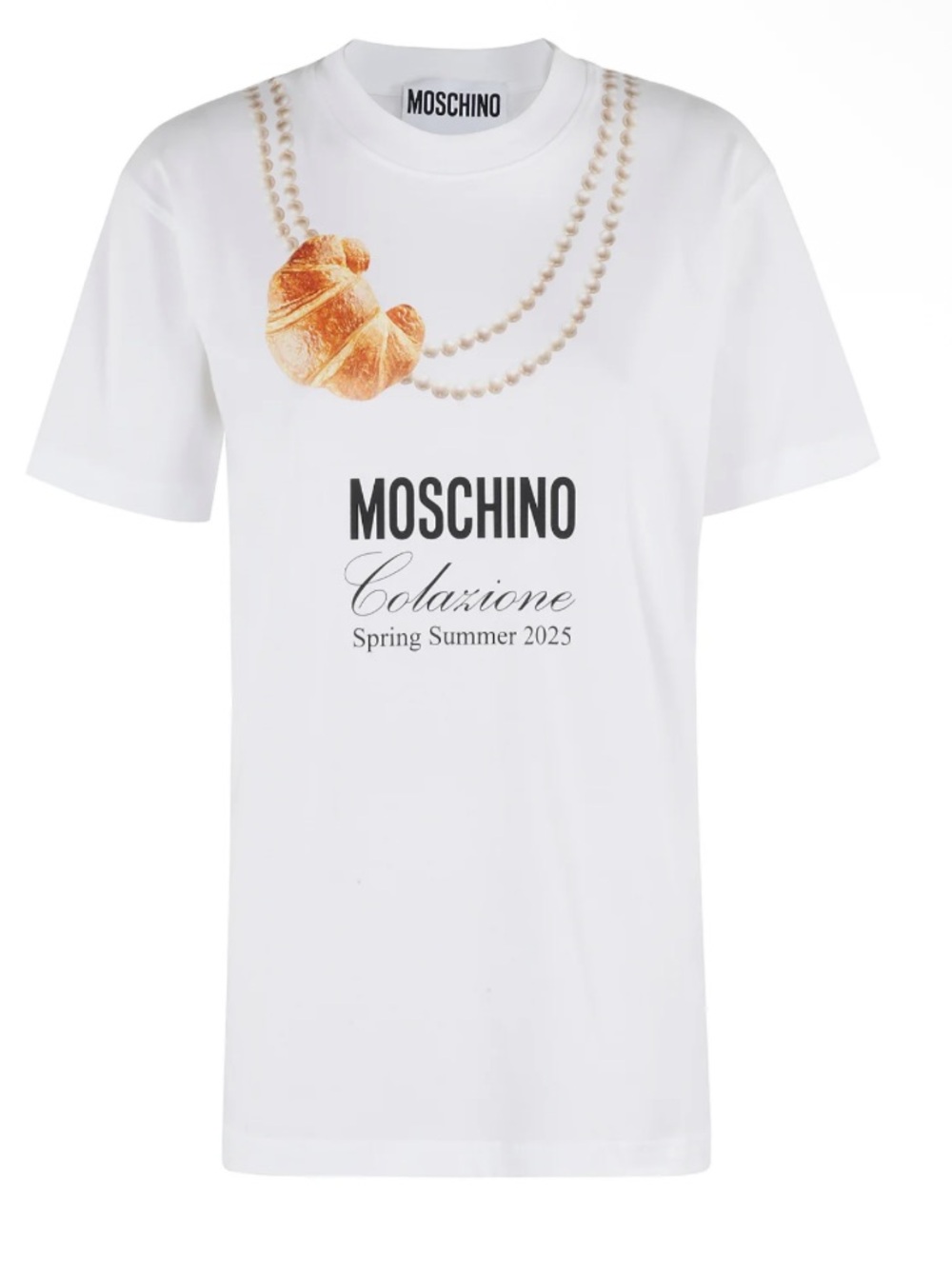 NWT*** Moschino Colazione Croissant Print T-Shirt